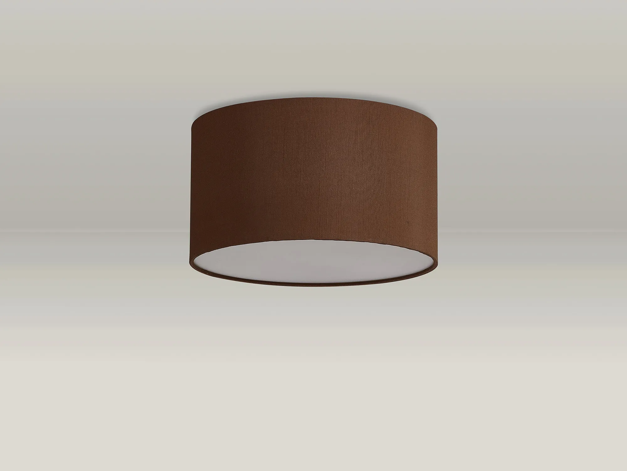 Baymont 30cm Flush 3 Light Raw Cocoa/Grecian Bronze; Frosted Diffuser DK0621  Deco Baymont WH RC